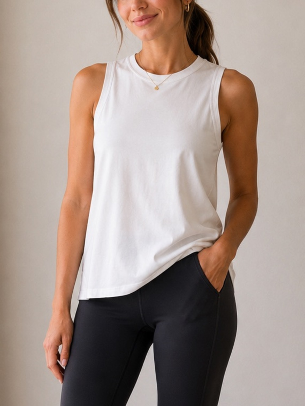 Lululemon Train to Be Tank White Size 6 Athletic Activewear
